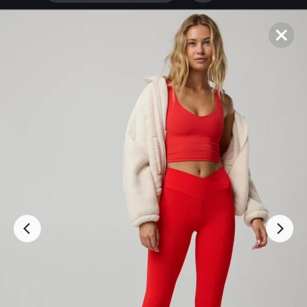 Aerie Real Me Offline Matching Set Red Size Mediu… - image 1